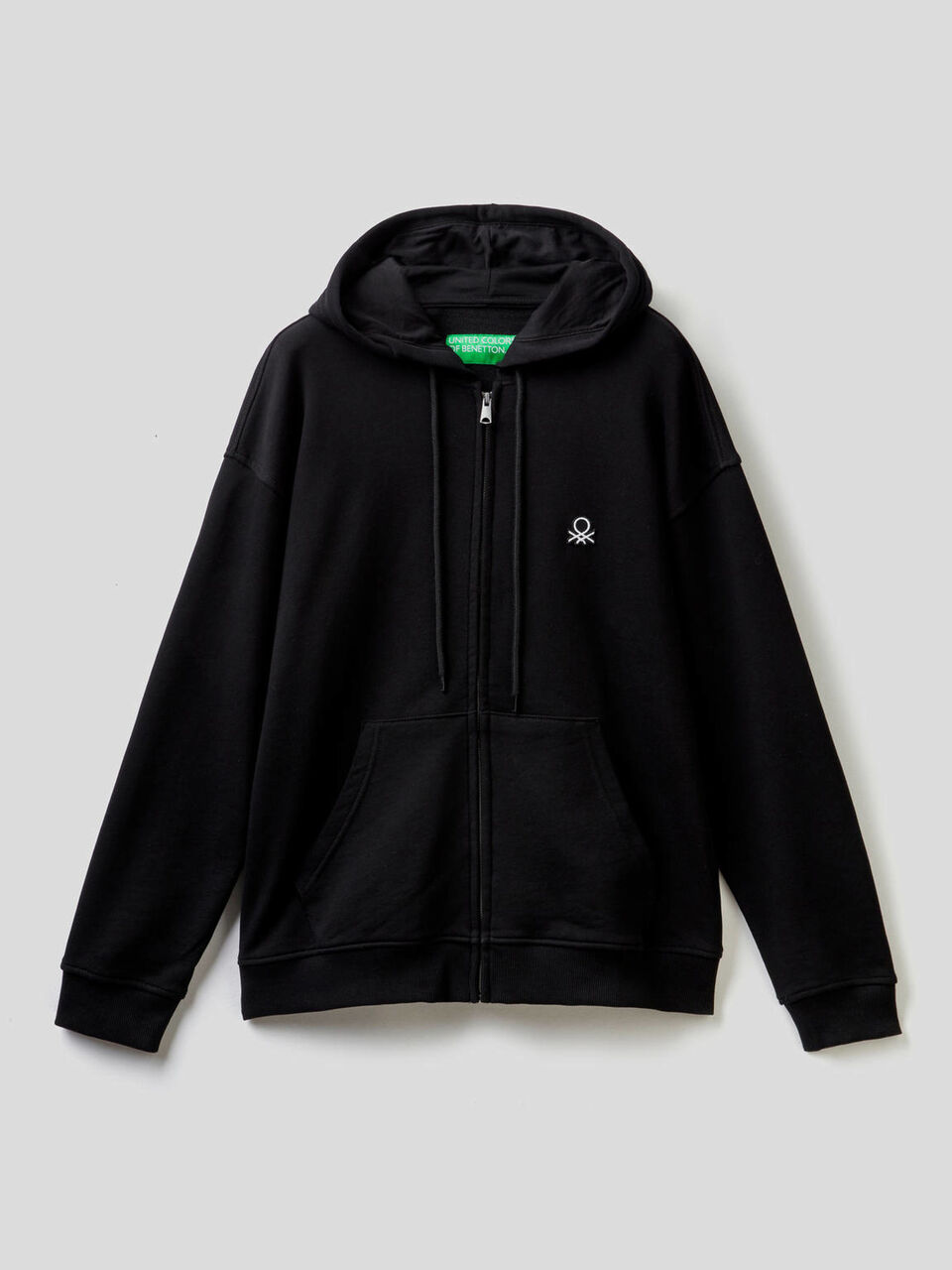 Sweat en coton avec zip et capuche image number 1