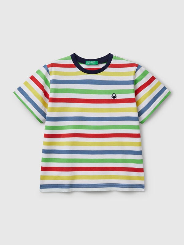 T-shirt rayé 100% coton Garçon
