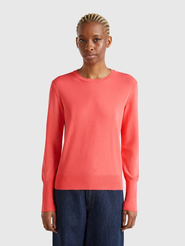 Pull coupe slim en viscose mélangée Femme