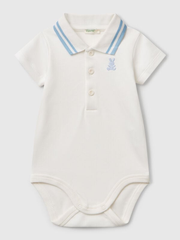 Body a polo in cotone Baby