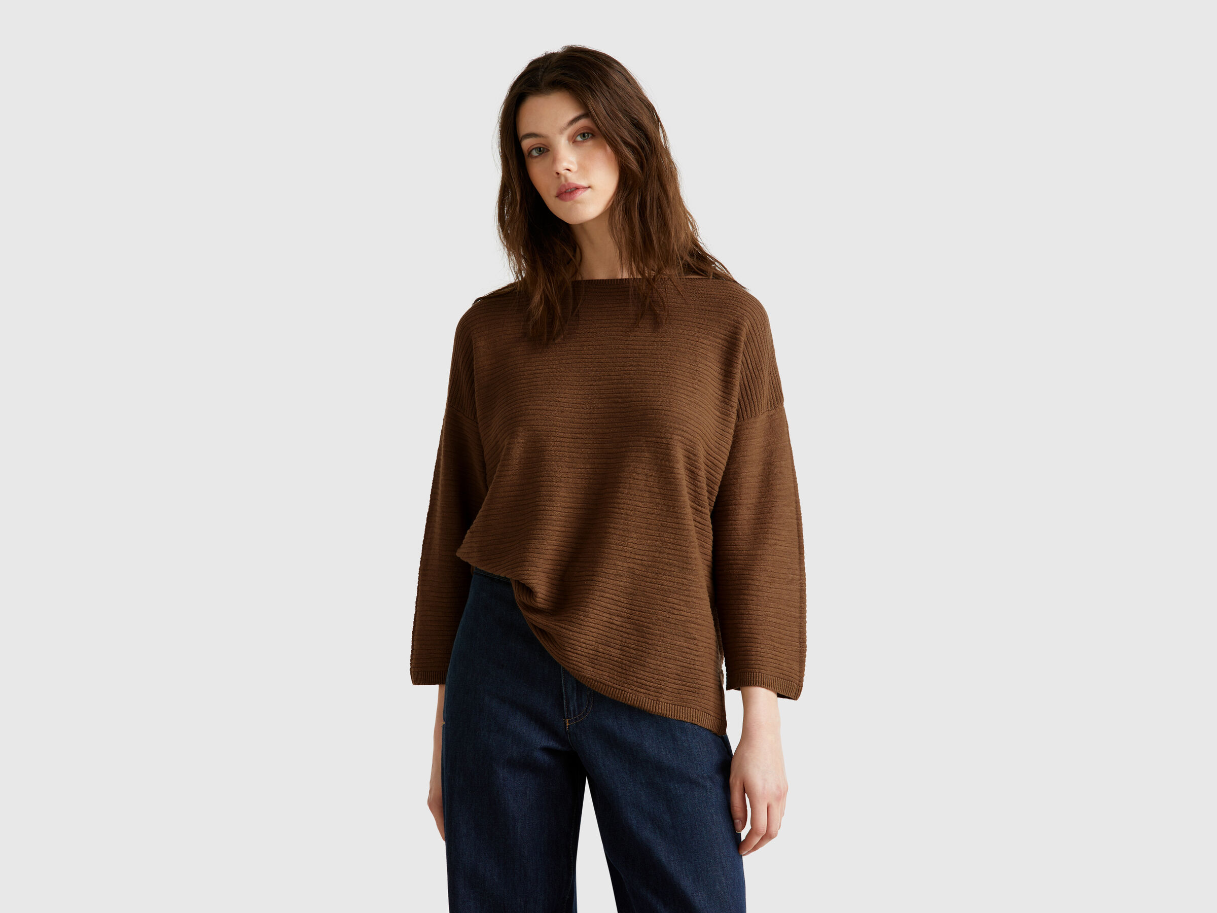 BOAT-NECK SWEAT.L/S Women image number 0