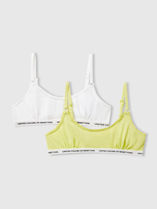 Due brassiere in cotone elasticizzato Bambina