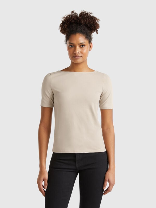T-shirt coupe slim réversible Femme