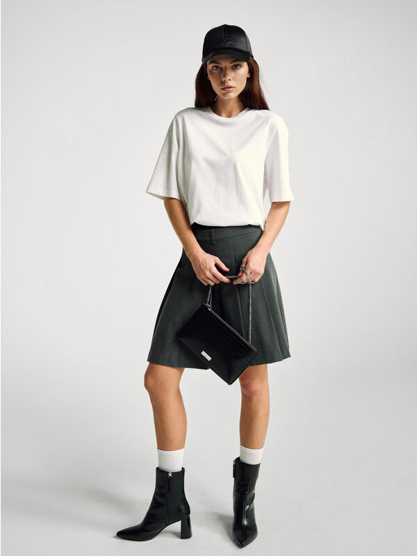T-shirt coupe boxy 100% coton Femme