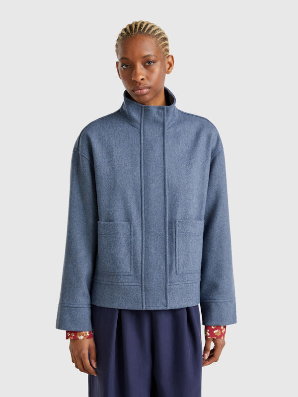 Veste en laine mélangée Femme