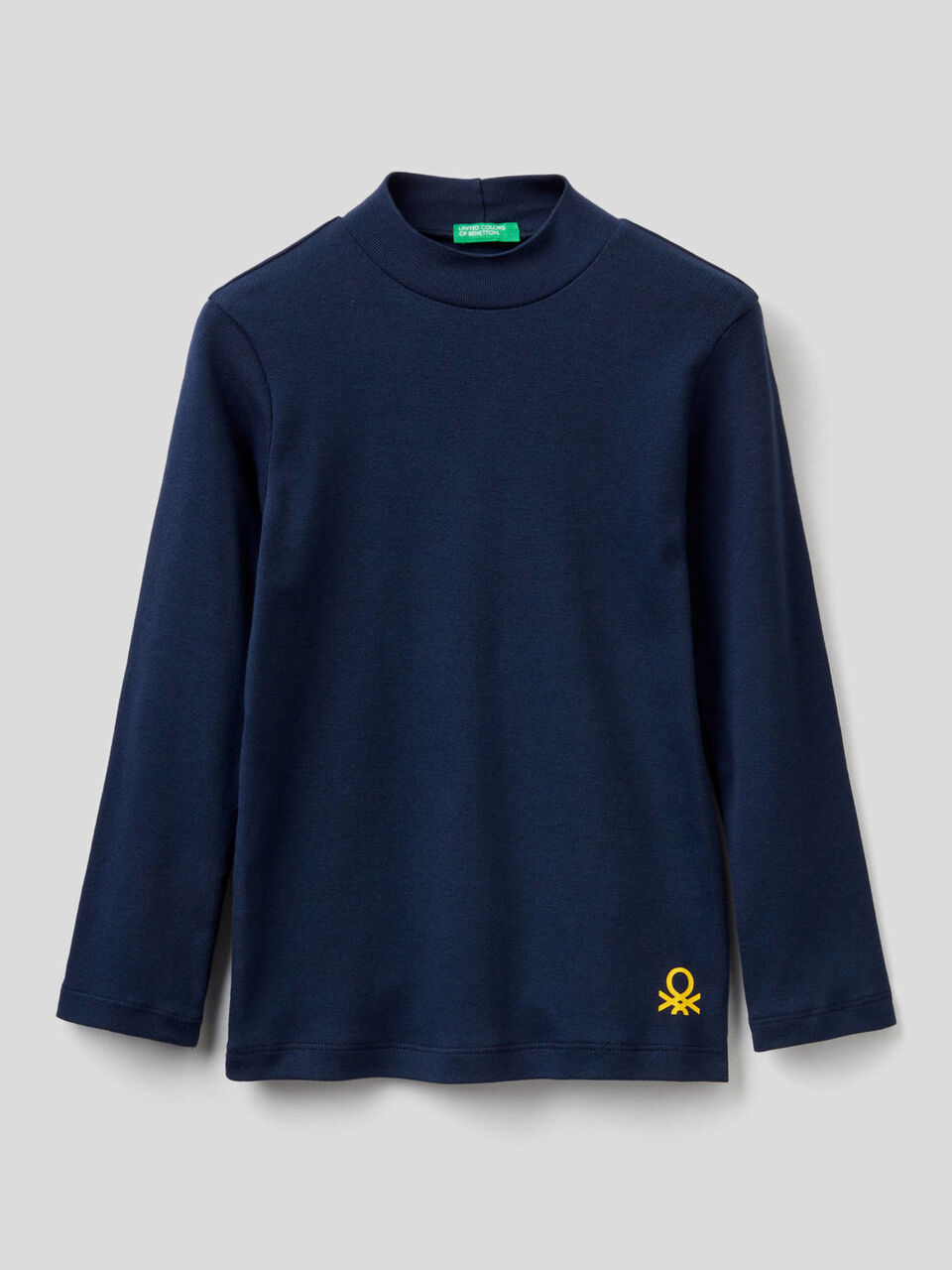 T-shirt dolcevita in cotone bio image number 1