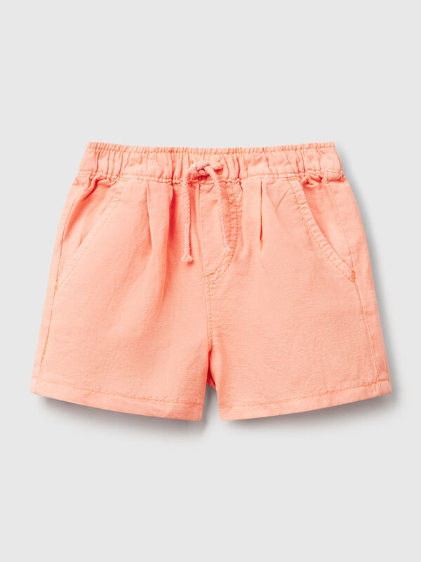 Shorts aus Leinenmischung Newborn
