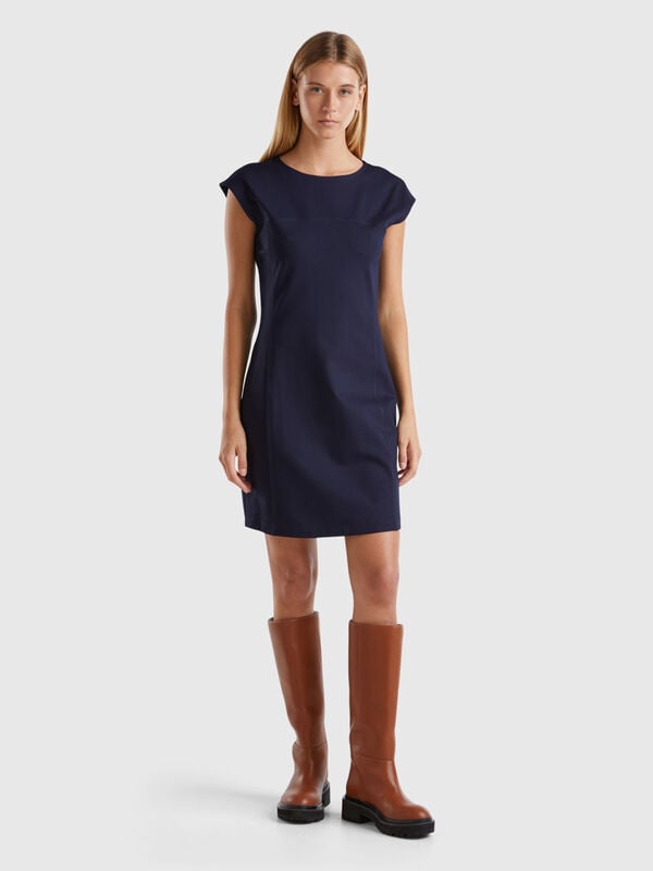 Slim Fit-Kleid aus gemischter Stretchviskose Damen