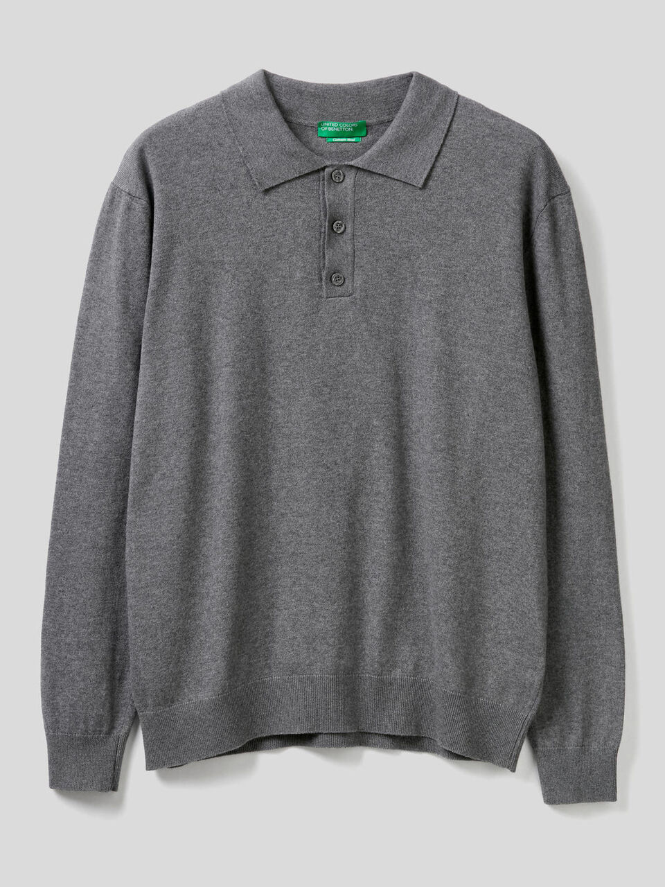 Cashmere and cotton blend polo image number 1