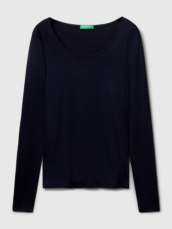 Maglietta slim fit in viscosa stretch Donna