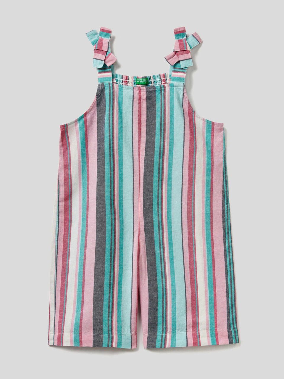 Striped jumpsuit with bows image number 1