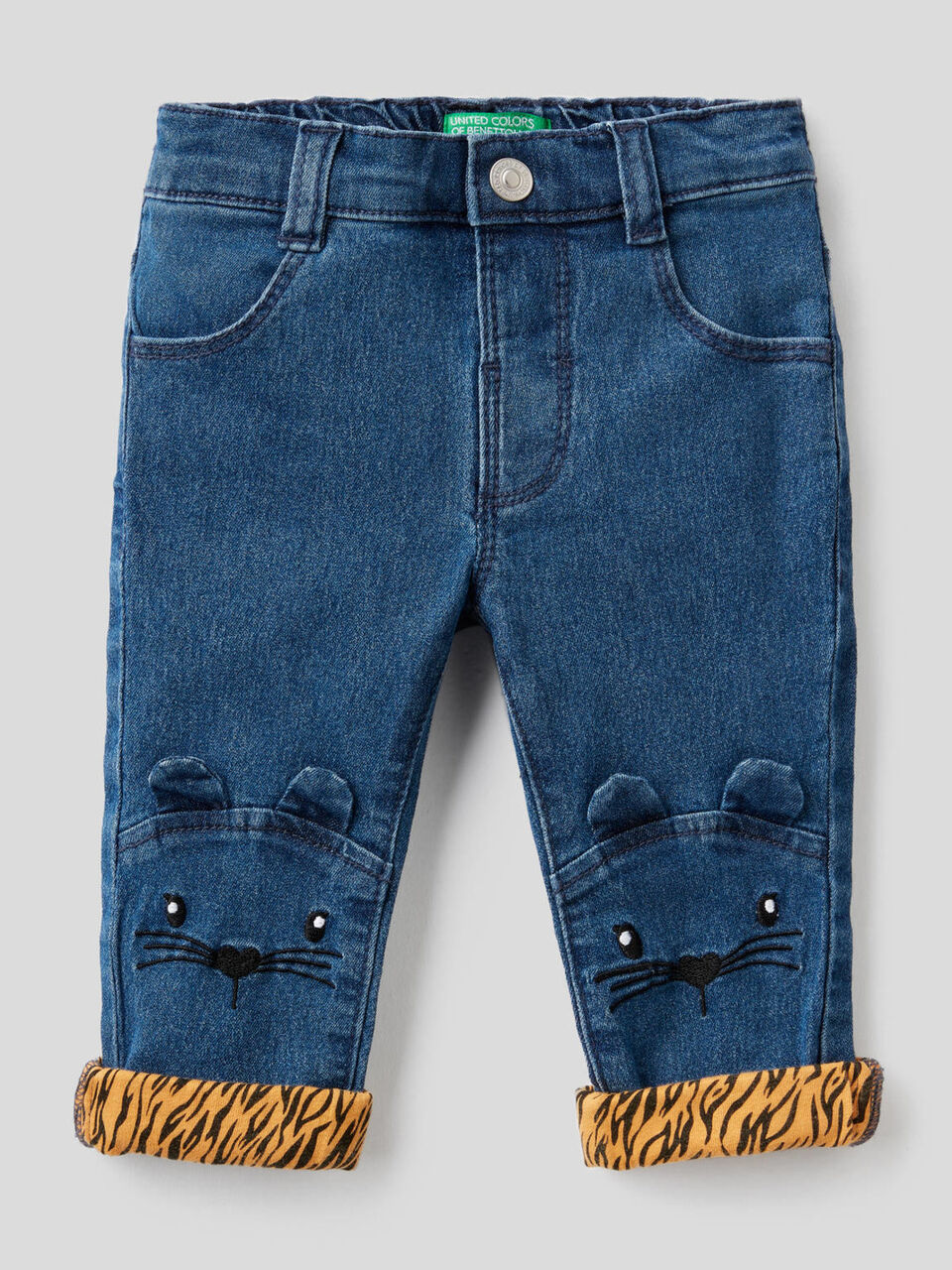Jeans con ricamo animaletto image number 1