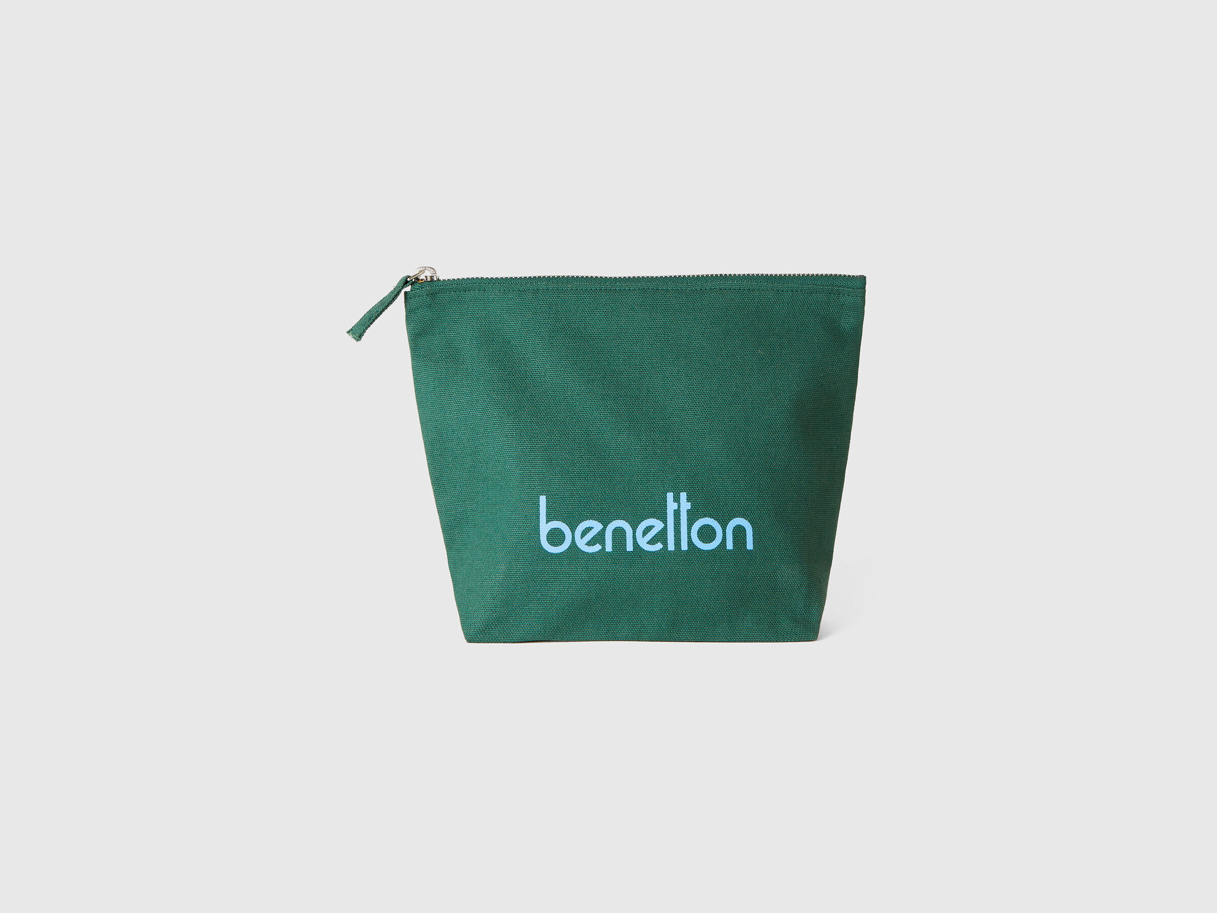 Military green clutch in pure cotton image number 0