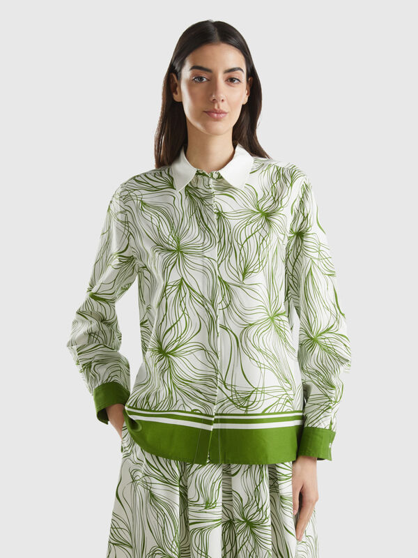 Gemustertes Hemd aus nachhaltiger Viskose Damen