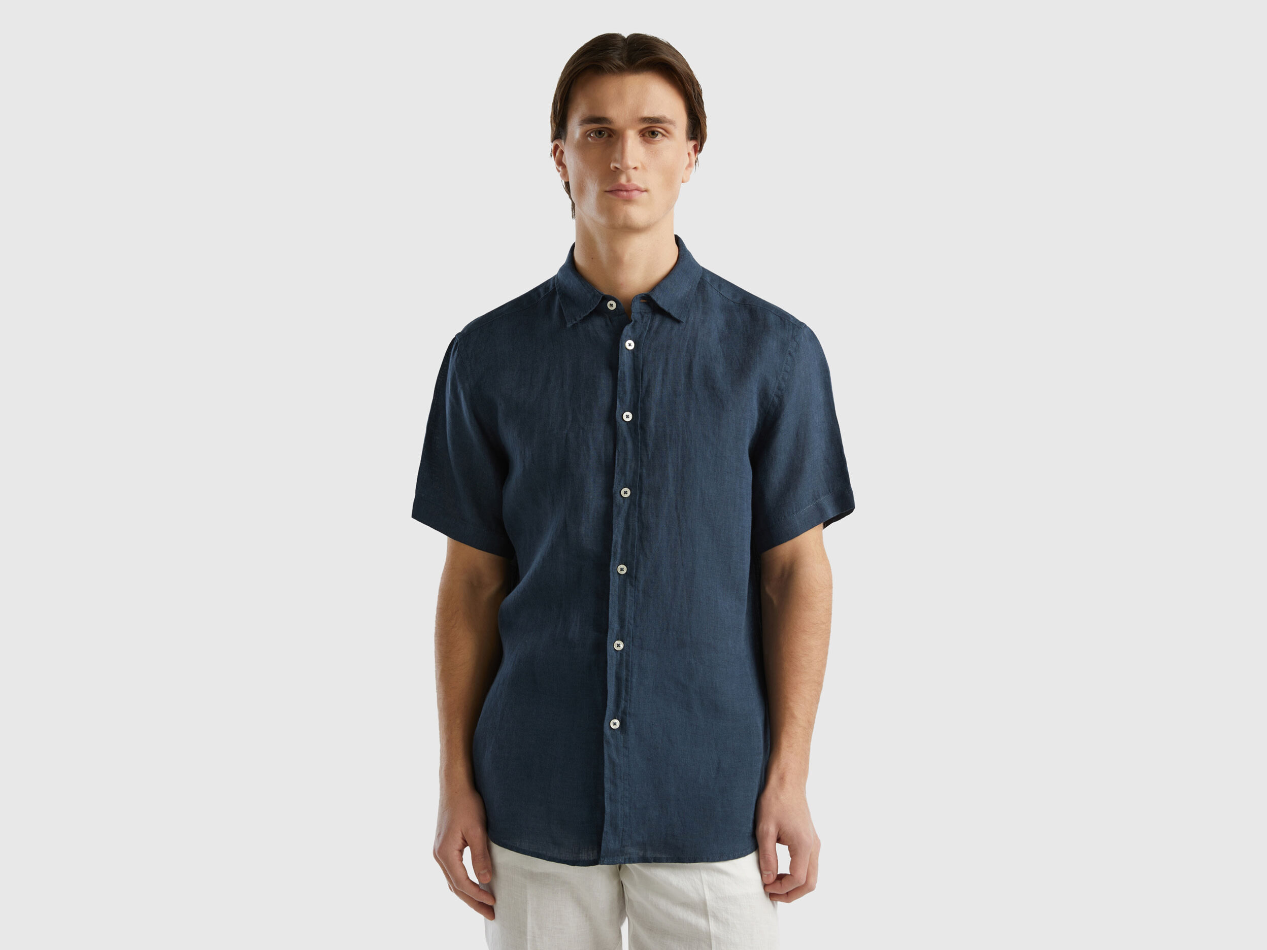 Benetton camicia lino top