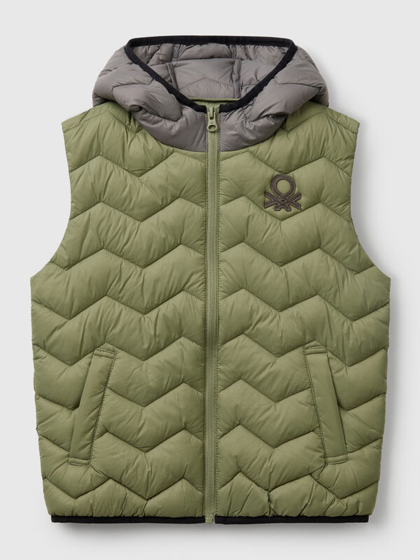 Gilet imbottito con cappuccio Bambino