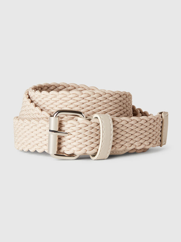 Beigefarbener Stretchbandgürtel Herren