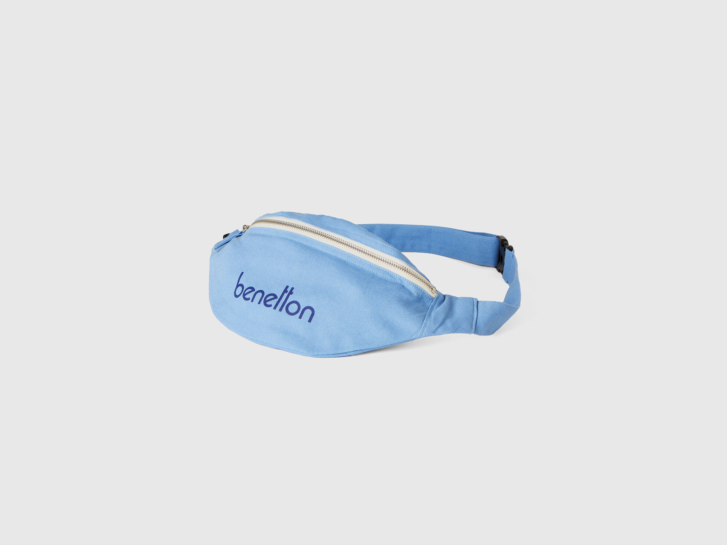 Light blue pouch in pure cotton image number 0