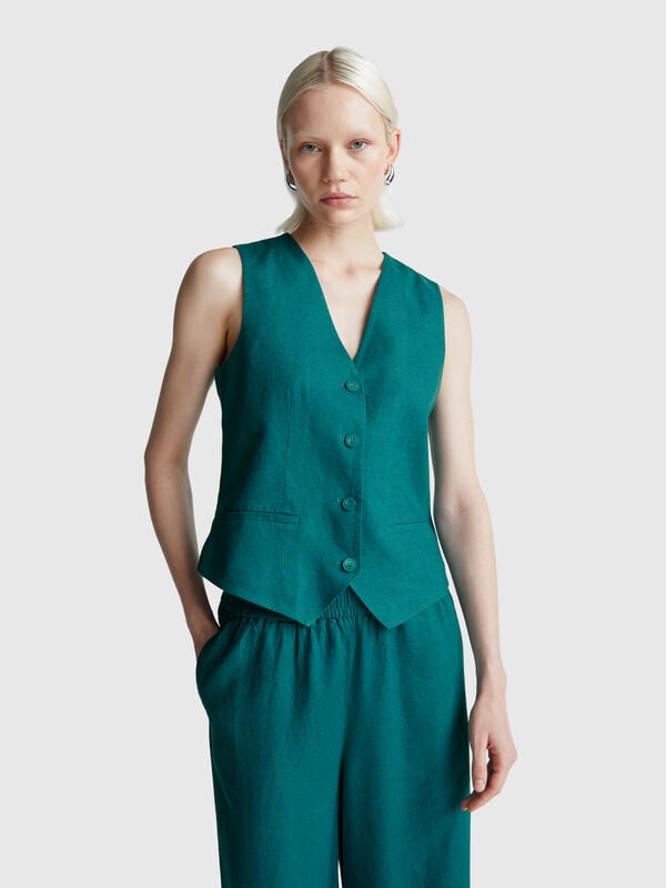 Gilet en pur lin Gilet en pur lin Femme