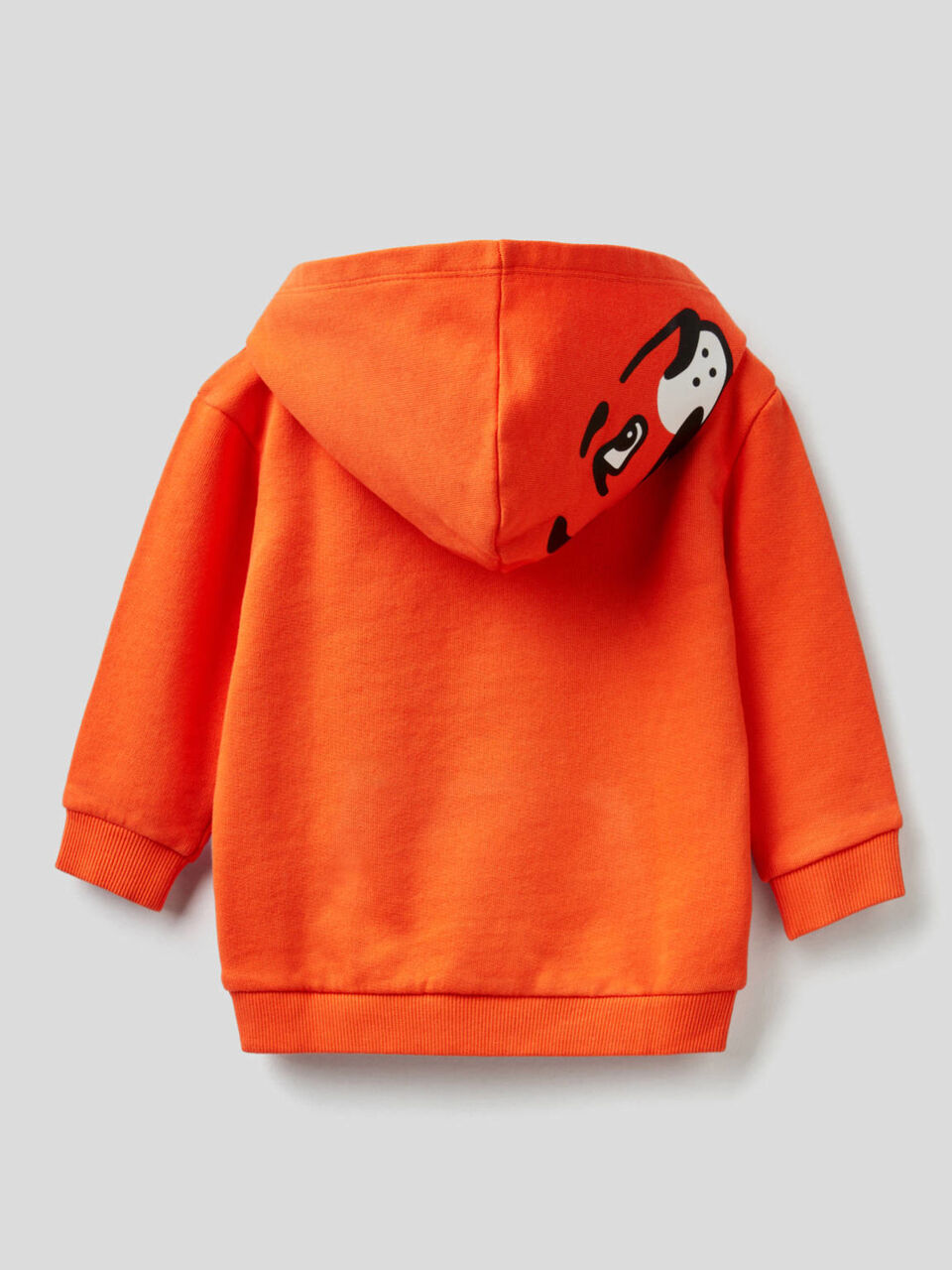 Sweatshirt with hood in pure cotton image number 2