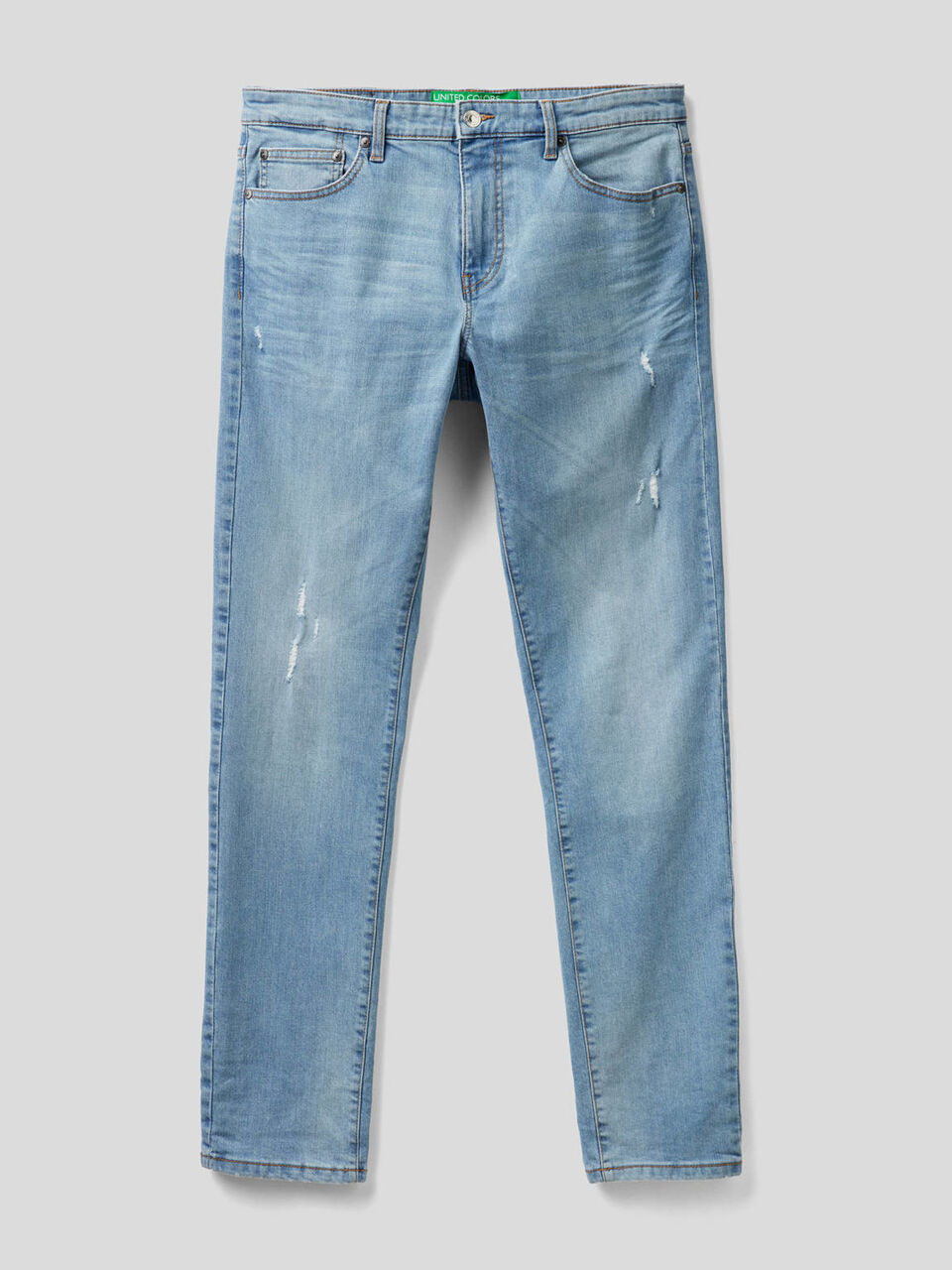 Jeans straight leg in cotone stretch image number 1