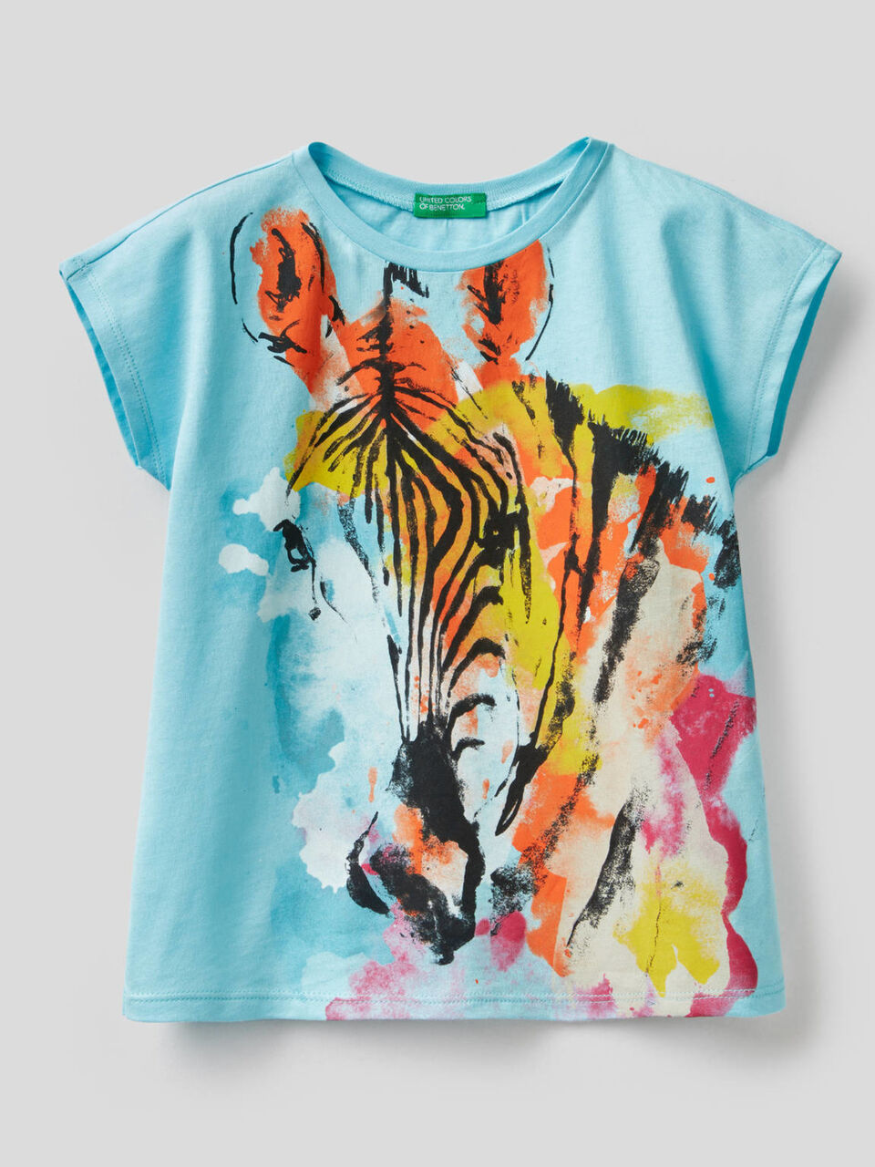 T-Shirt mit buntem Zebraprint image number 1