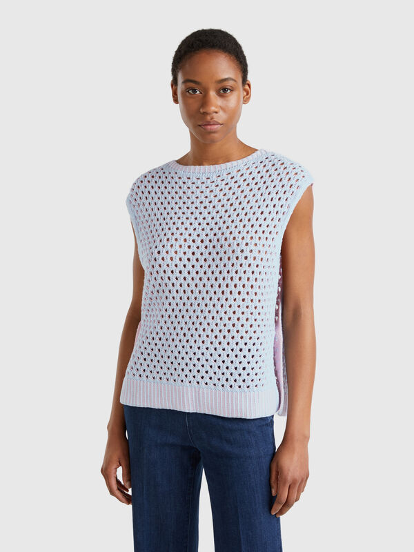 Over-fit perforierte Weste Damen