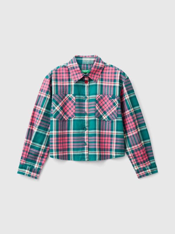 100% cotton check shirt Junior Girl