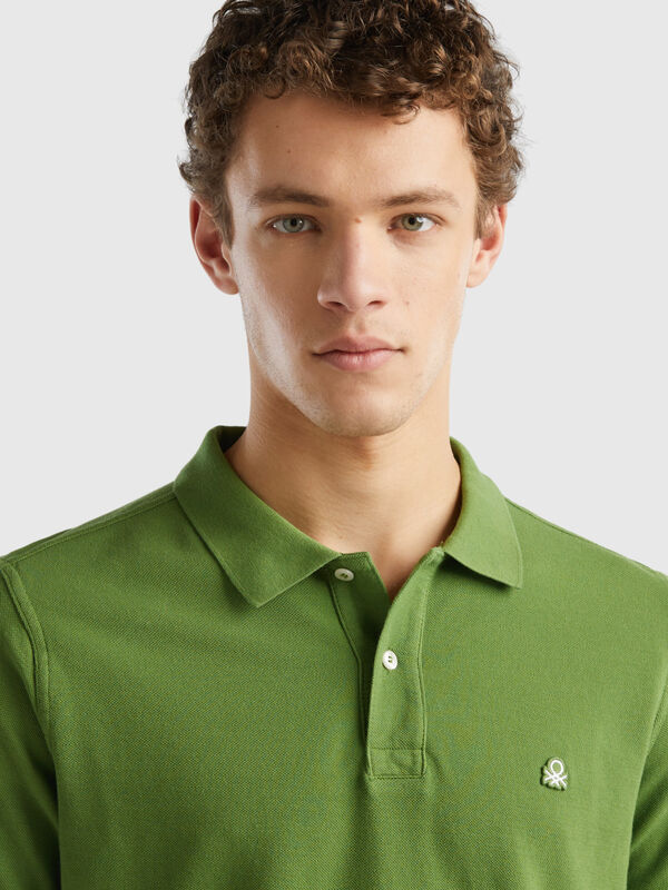 Polo coupe regular vert militaire Homme