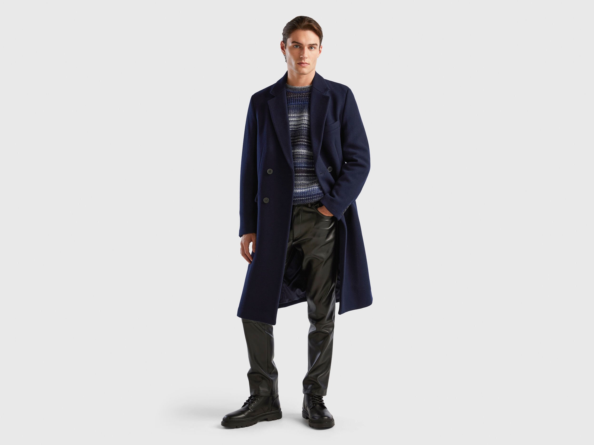 Manteau ajusté homme store