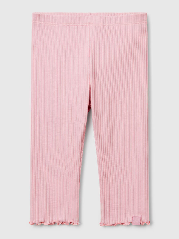Leggings in cotone stretch Bambina