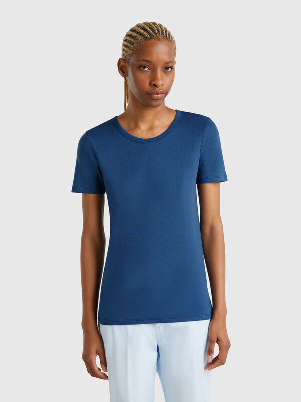 T-shirt in cotone a fibra lunga Donna
