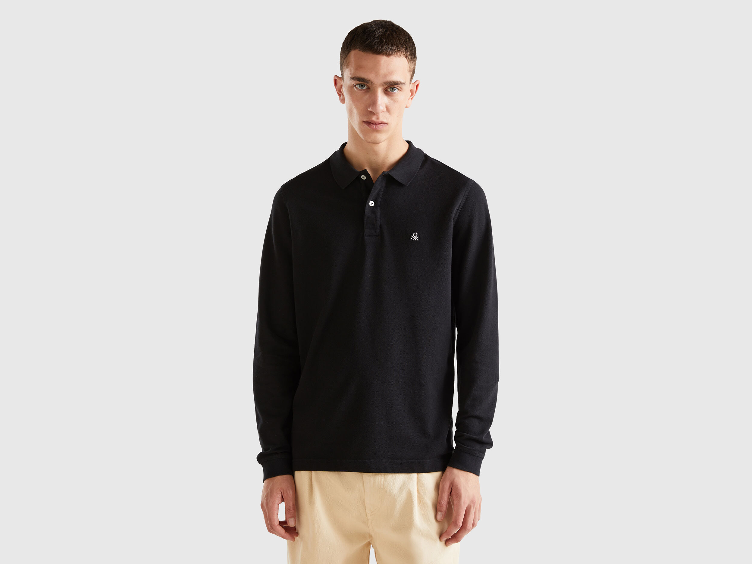 Polo benetton manica best sale lunga
