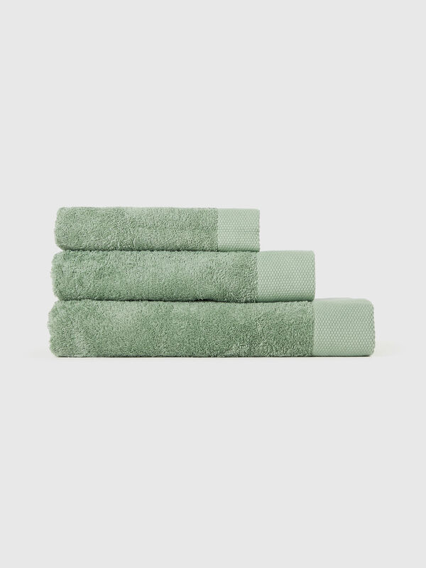 Lot de serviettes de toilette vertes 100 % coton
