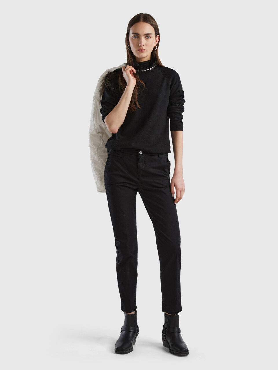 Pulls Col Montant Femme Nouvelle Collection 2024 Benetton