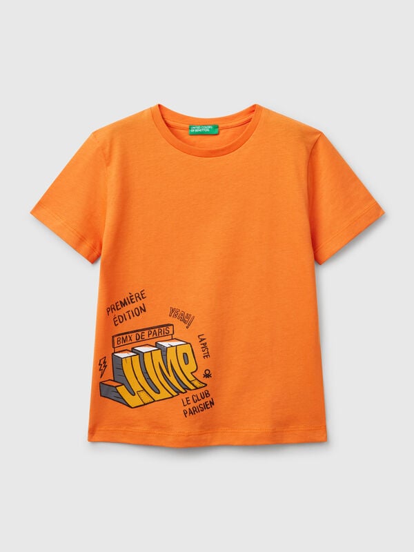 T-shirt en coton avec imprimé Garçon