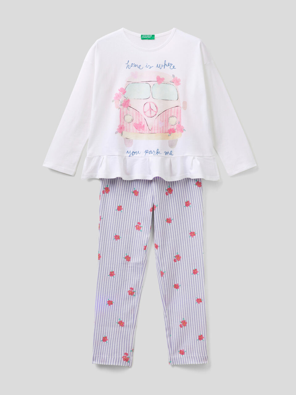 Pyjama long 100 % coton à motif image number 1
