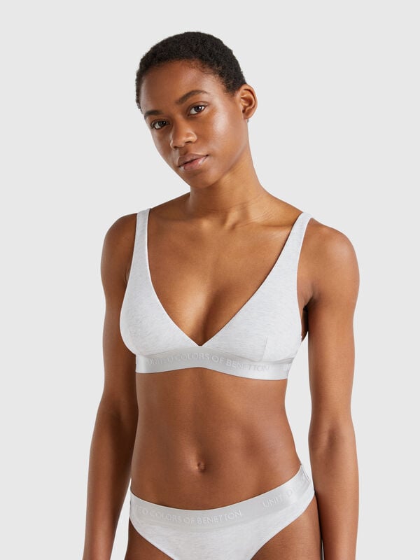 Soutien-gorge triangle en coton stretch Femme