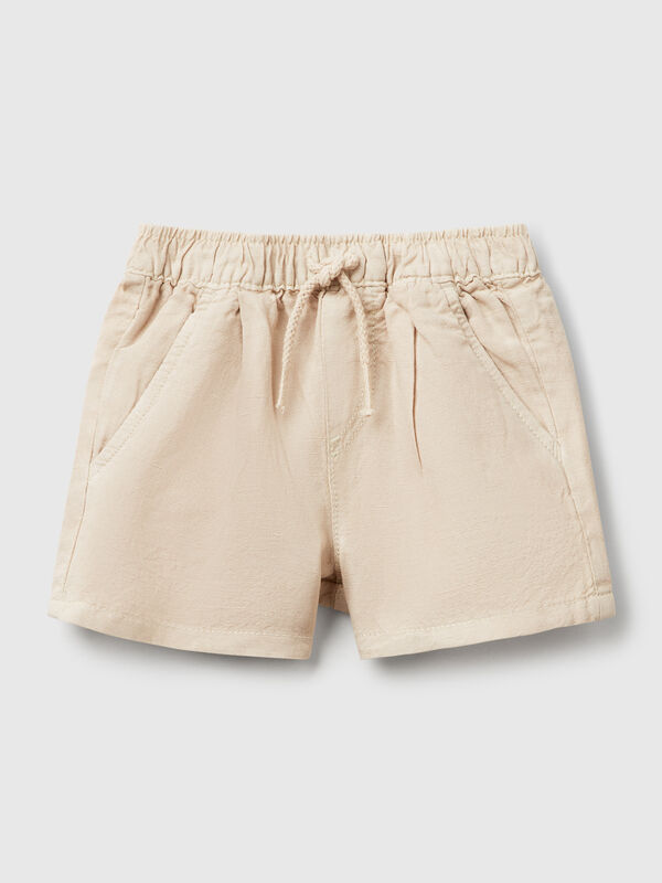 Shorts aus Leinenmischung Newborn