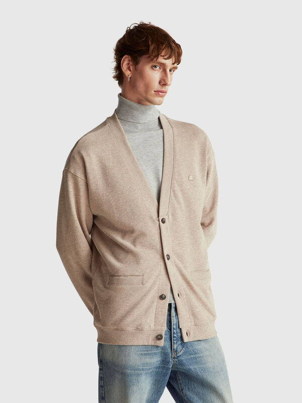 Cardigan in felpa relaxed fit Uomo