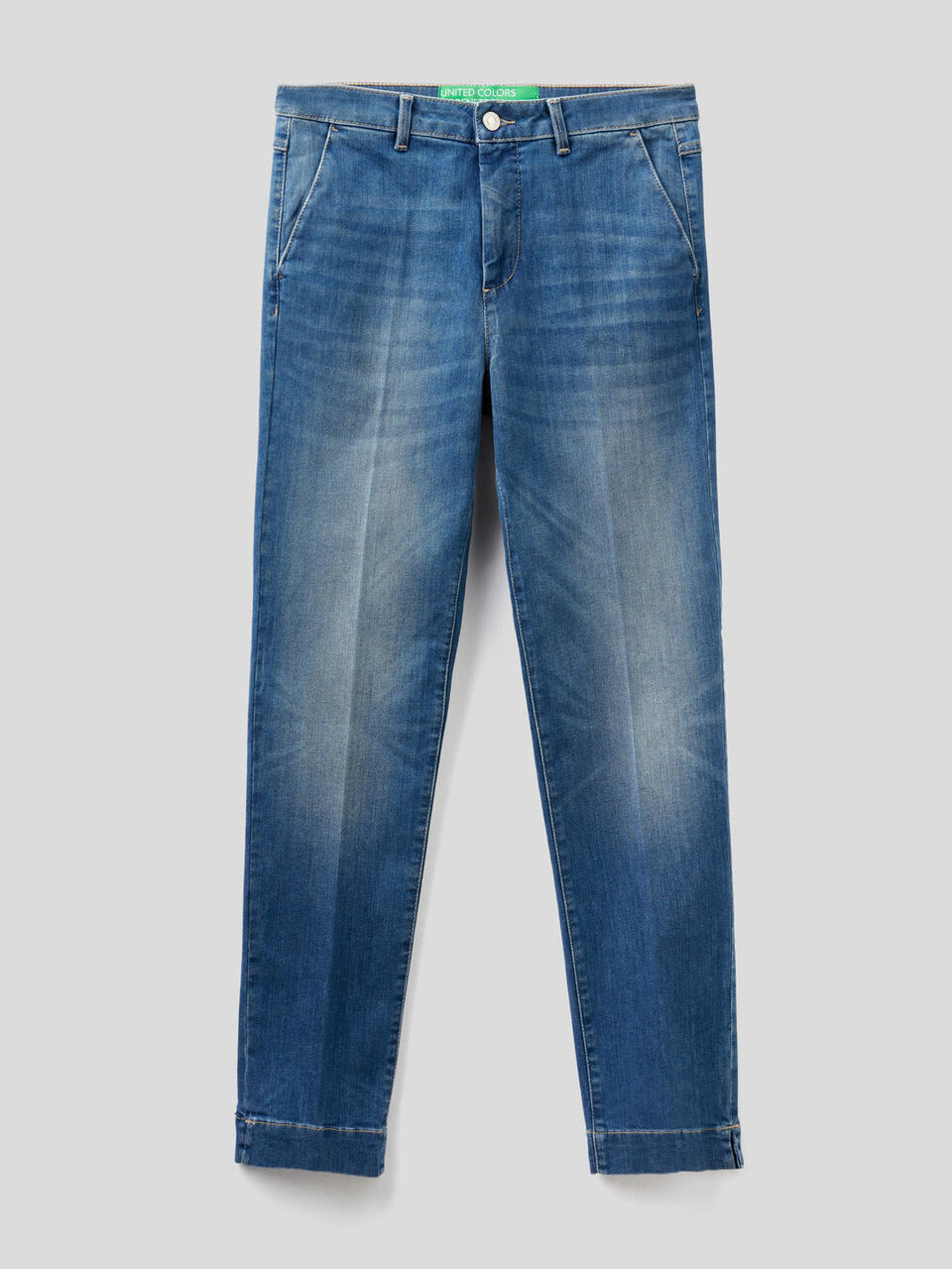 Slim-Fit-Chinos aus Denim image number null