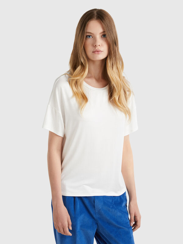 T-shirt slim fit in viscosa stretch Donna