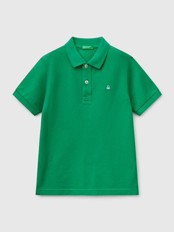 Polo slim fit in puro cotone Bambino