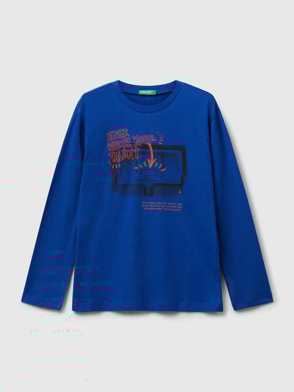 T-shirt in cotone con stampa Bambino