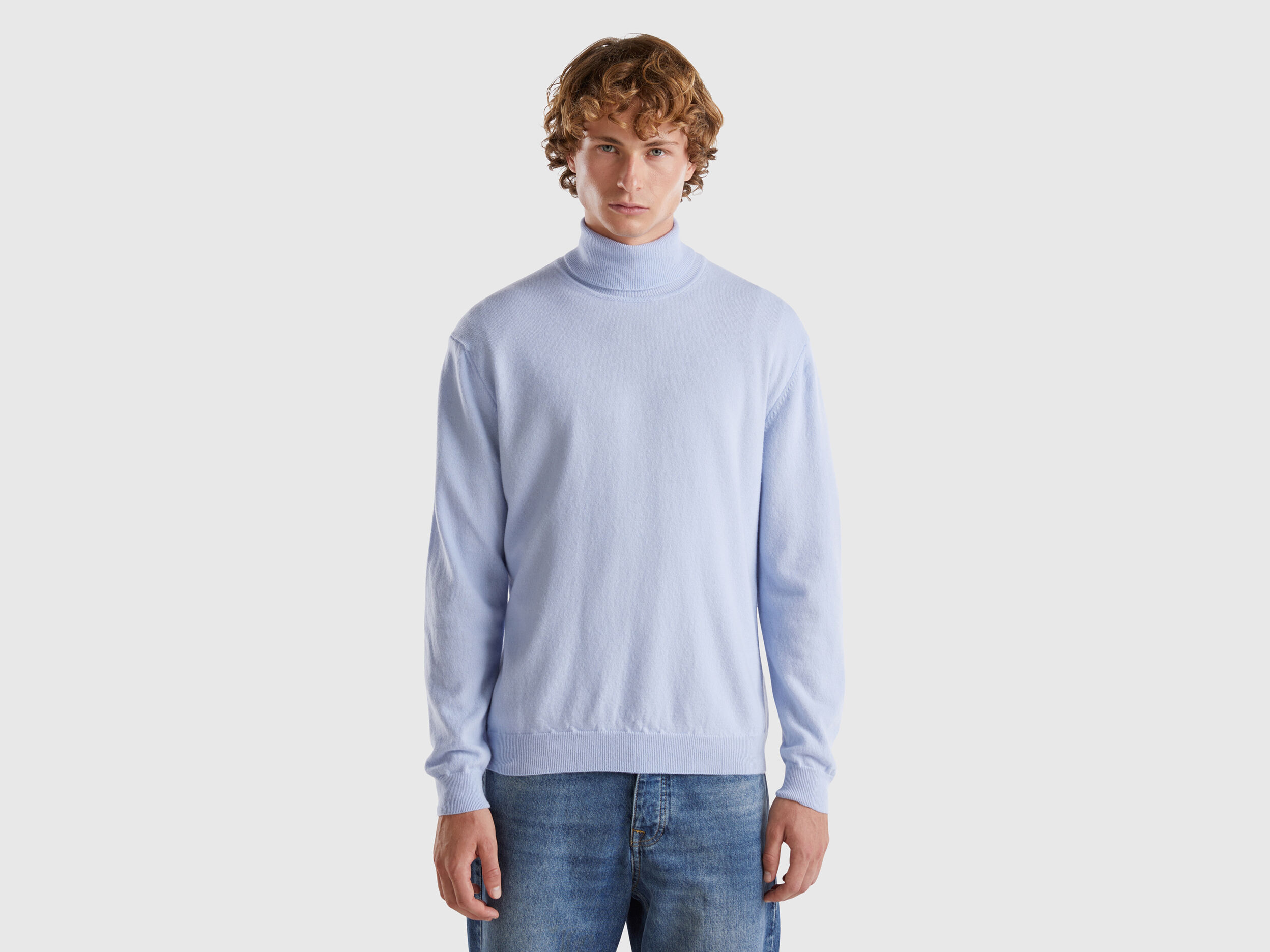 Sky blue turtleneck mens store