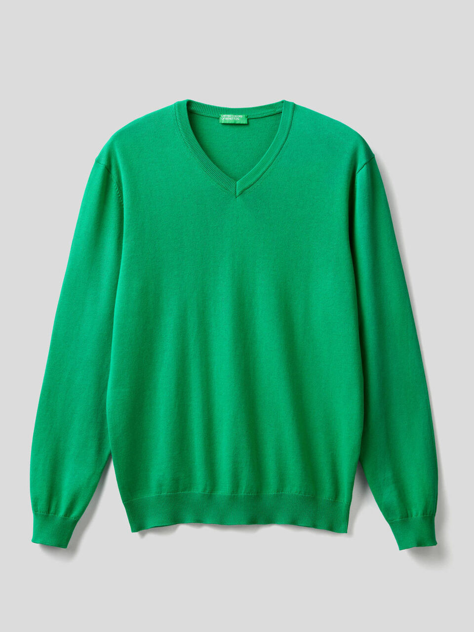 Maglia in puro cotone con scollo a V image number null