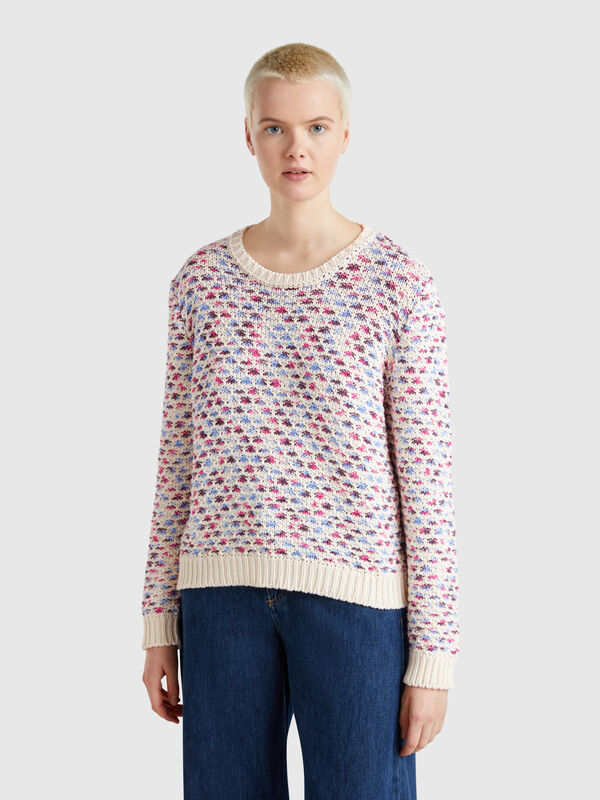 Maglione reversibile in misto cotone Donna