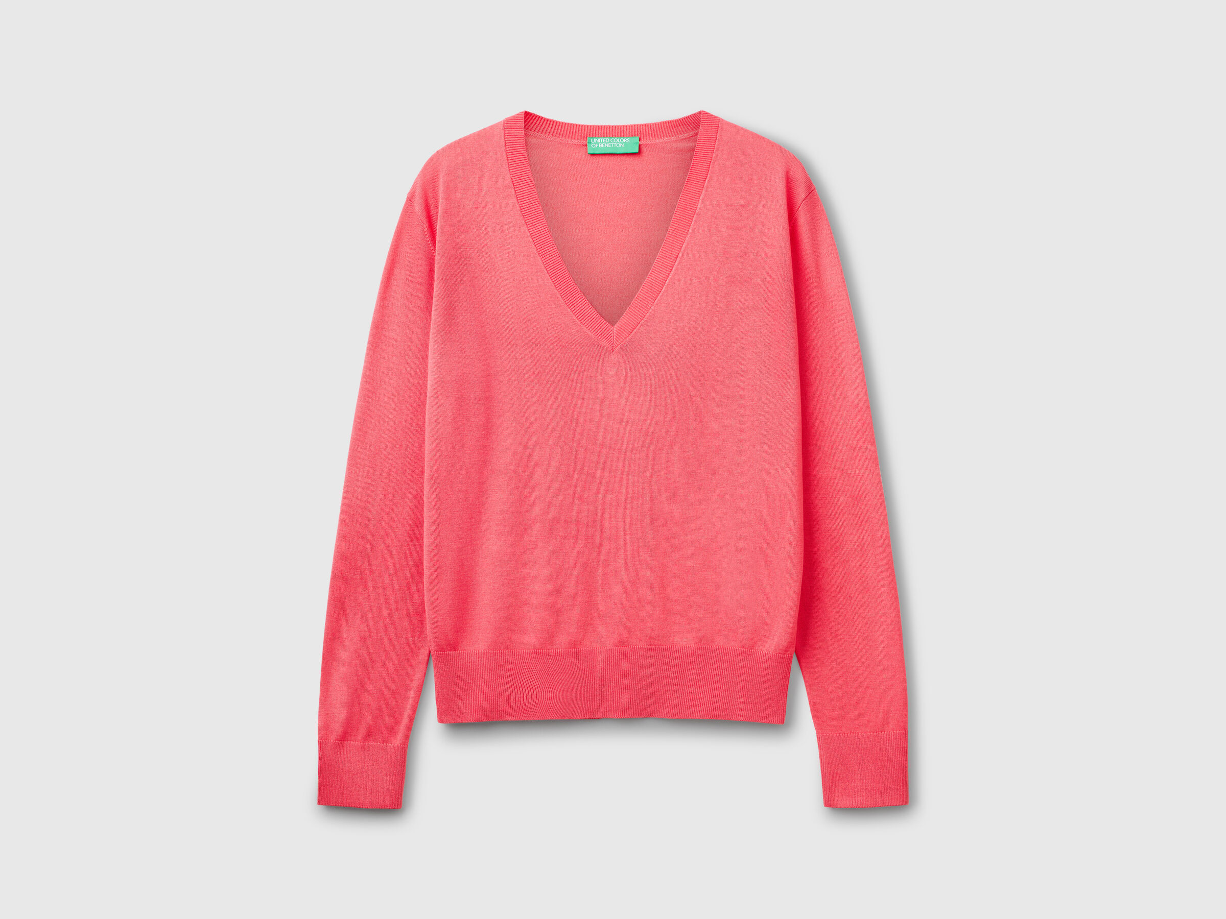 MAGLIA SCOLLO V M/L Donna image number 3