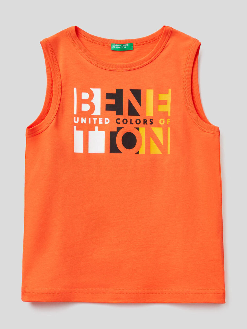 Sleeveless t-shirt with logo print image number null