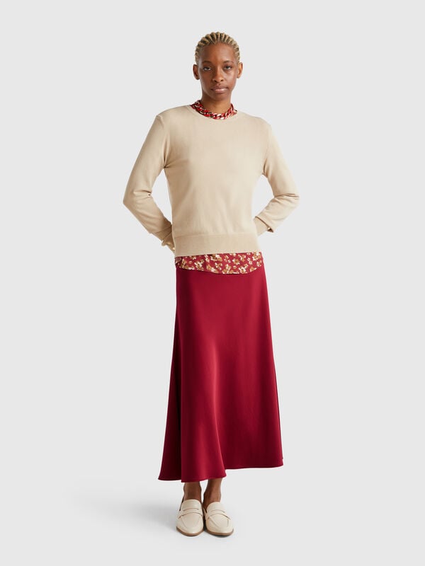 Gonna fluida effetto satin Donna